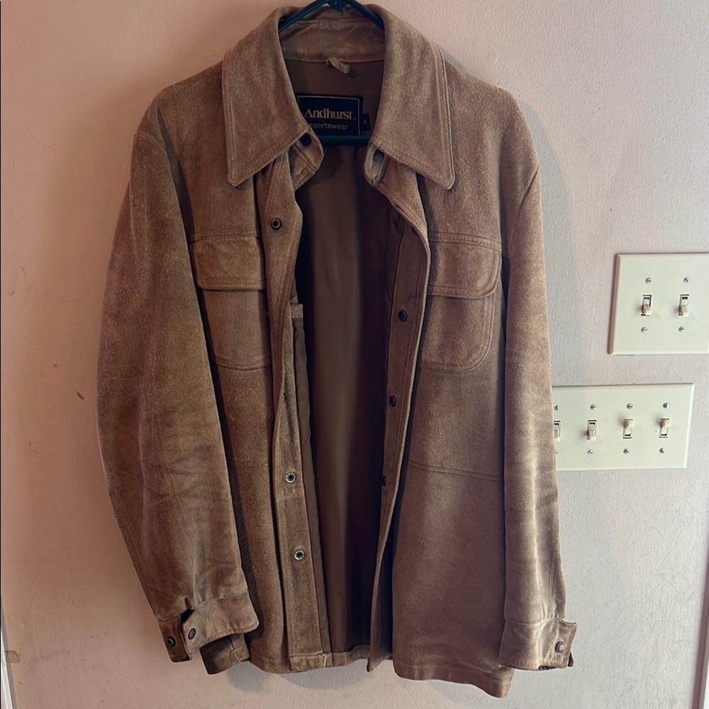 ANDHURST VINTAGE 70s RUGGED URBAN COWBOY SUEDE JACKET FITS LIKE SLIM LARGE
